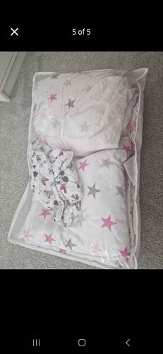 White wicker wheels crib set - wheels,