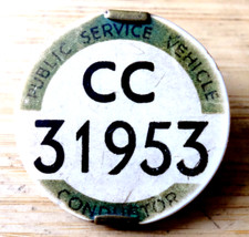 EARLY PSV BUS CONDUCTOR BADGE