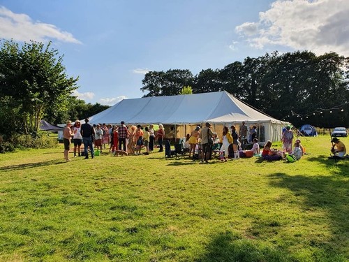 Canvas pole marquee 12 m - pole, x