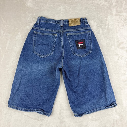 Vintage 90s fila denim shorts - vintage,