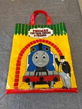 Thomas The Tank Engine Thick Plastic Tote Bag Vintage 1996 12"x14" Fab Storage