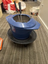 Le Creuset Blue Fondue And