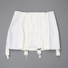 C1970s Vintage Namsie corset girdle, white open bottom girdle waist 26"-30"