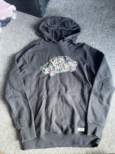 Vans black hoodie - black, logo