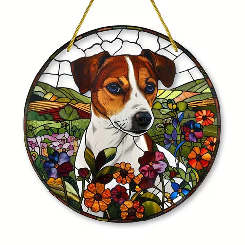 Jack russell dog suncatcher - dog,