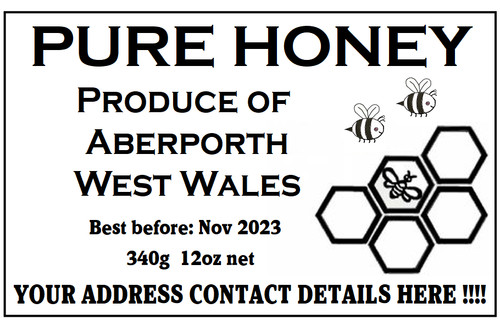 Honey jar labels - honey,