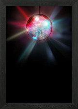 Disco Light Ball Music Framed