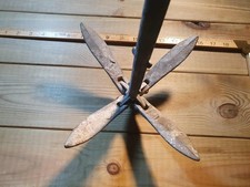 Vintage Four Prong Folding Fishing Canal Boat Anchor Maritime Ship Mooring Old