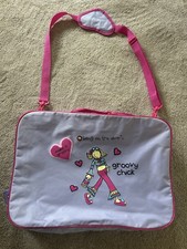Vintage Groovy Chick Bang On The Door Laptop Bag 1990s