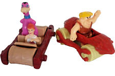 The Flintstones Vintage Burger King Toys  - Wilma, Dino & Barney Rubble  c1990s