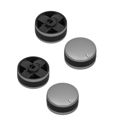 Oven hob control knob silver - knob,