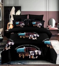 Gypsy Bedding Set Duvet Cover Pillow Cases Horse Wagon 4 Pc Set Size King