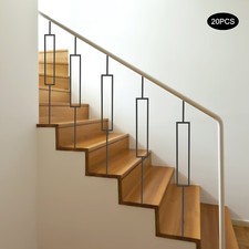 20 Pcs Metal Balusters for Staircases Decorative Stair Balusters Garden Railing