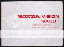 HONDA MELODY VISION SA50 MOTORCYCLE Owners Handbook Manual #15GY10-121