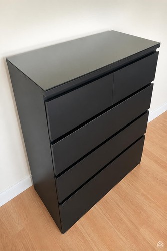 Black double bed - bed, frame,
