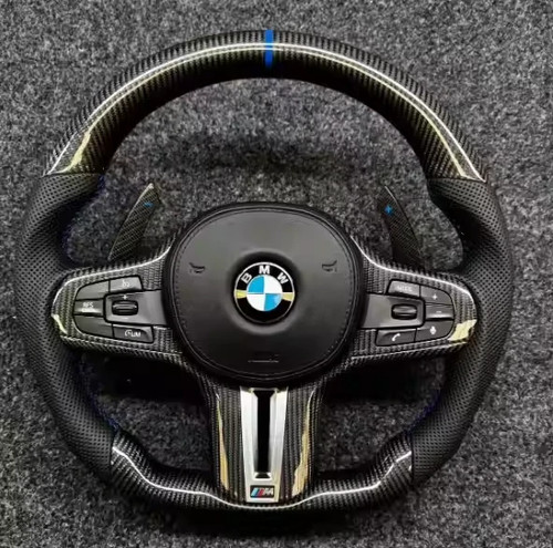 Bmw flat bottom carbon - bmw, fibre