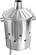 35L Galvanised Metal Rubbish