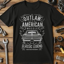 Outlaw American Muscle T-shirt Cars & Petrol Heads Tees & T-Shirts