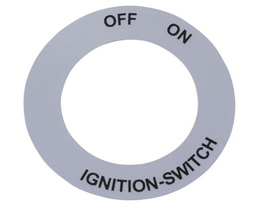Sticker off ignition lock - sticker, off-on