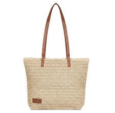 Womens Beach Bag Straw Tote