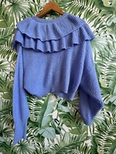 Zara blue knitted jumper with