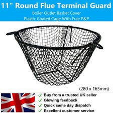 11'' Round Terminal Guard Boiler Flue Outlet Basket Cover Plastic Coated Cage UK