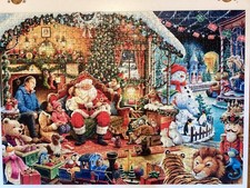 (A350) Ravensburger 1000 piece Christmas Jigsaw "Let's visit Santa" Used