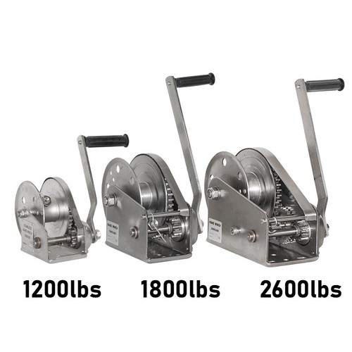 Stainless steel hand winch - stainless,
