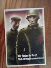 WW2 Third Reich postcard - We died for you, and you wanted to betray us?