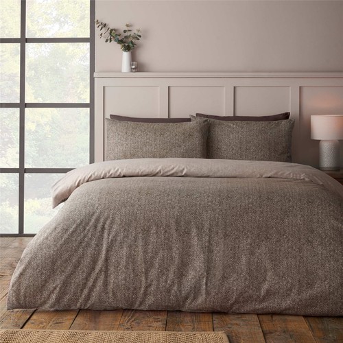 Brushed herringbone cotton - brushed,