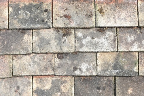 Weathered concrete roof tiles - concrete,