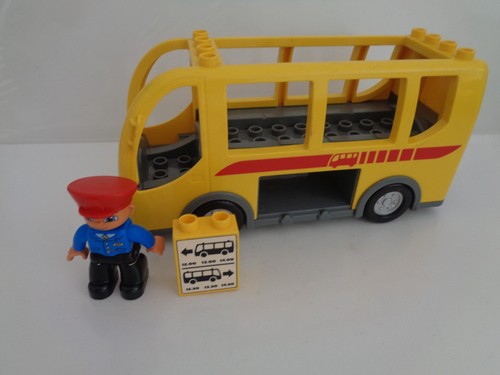 Duplo bus with driver figure - duplo,