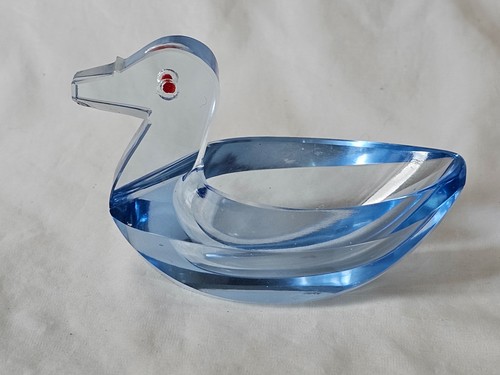 Charming cut art glass - , duck