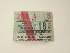 Elvis original concert ticket Richmond, March 18, 1974 Hotel soap scrapbook