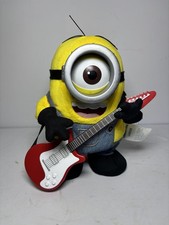 Despicable Me Minions Plush Toy Rock N Roll Stuart 23cm Singing Rare