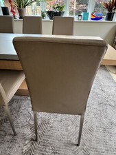 Dining Room Suite Bo Concept table in light oak with 8 leather chairs 