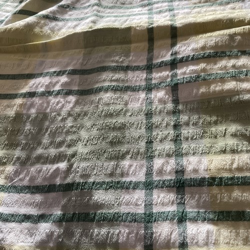 Vintage seersucker tablecloth - vintage,