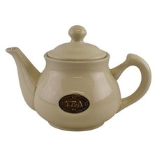 Rustic Cream Ceramic Teapot