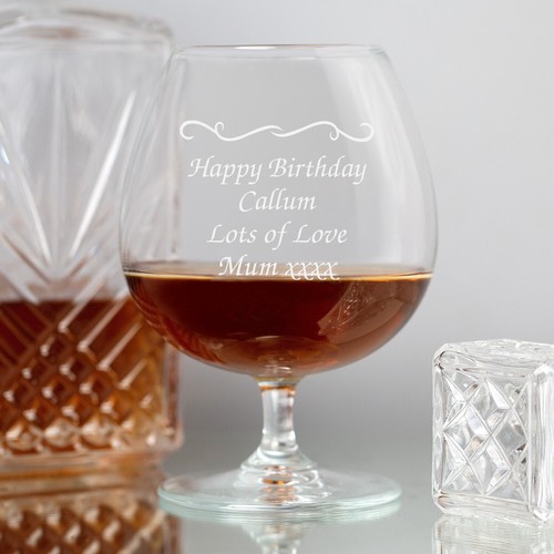 Personalised engraved brandy - personalised,