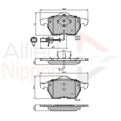 Brake pads set for audi - brake,