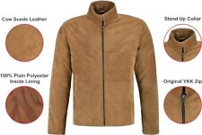 Mens Camel Brown Suede Leather Jacket Morocco Movie Specter Blouson Daniel Craig