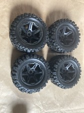 Traxxas 1/10 E-Revo VXL 2.0 Talon EXT Tires & 17mm Black Wheels Revo E-maxx