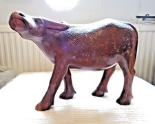Vintage Large African(?) Carved Water Buffalo (G978)