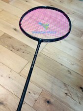 Badminton racket strung