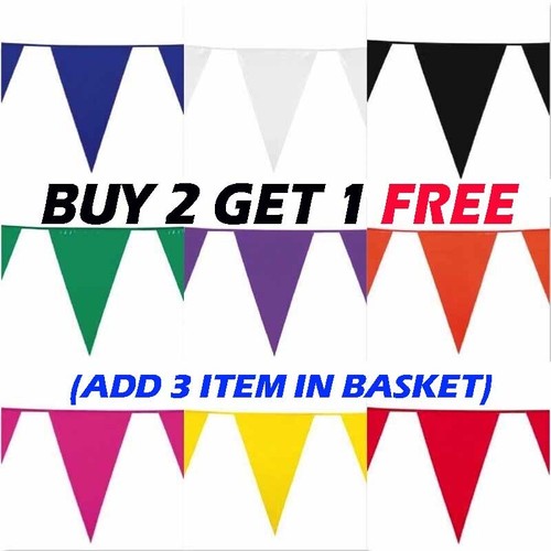 10m colour bunting flags - 10m,