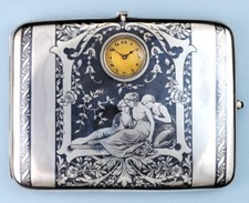 Rare Niello Silver Cigarette