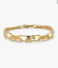 14K GP Elephant Bracelet