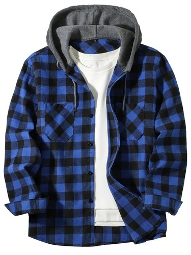 Mens hooded lumberjack plaid - hooded,