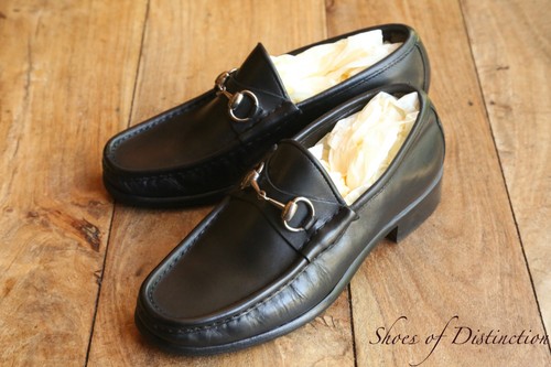 Gucci black leather - black, silver