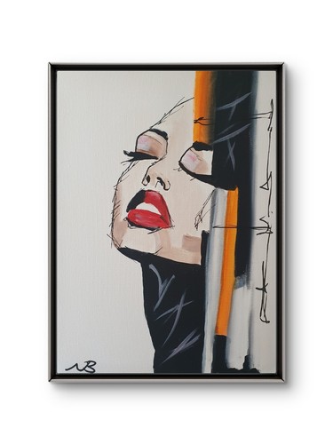 Female portrait 12x16 modern - 12x16,
